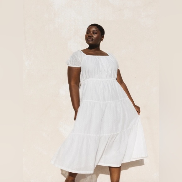 Able NWT Lizzie Tiered Midi Dress in Midnight Size Large - Picture 9 of 9